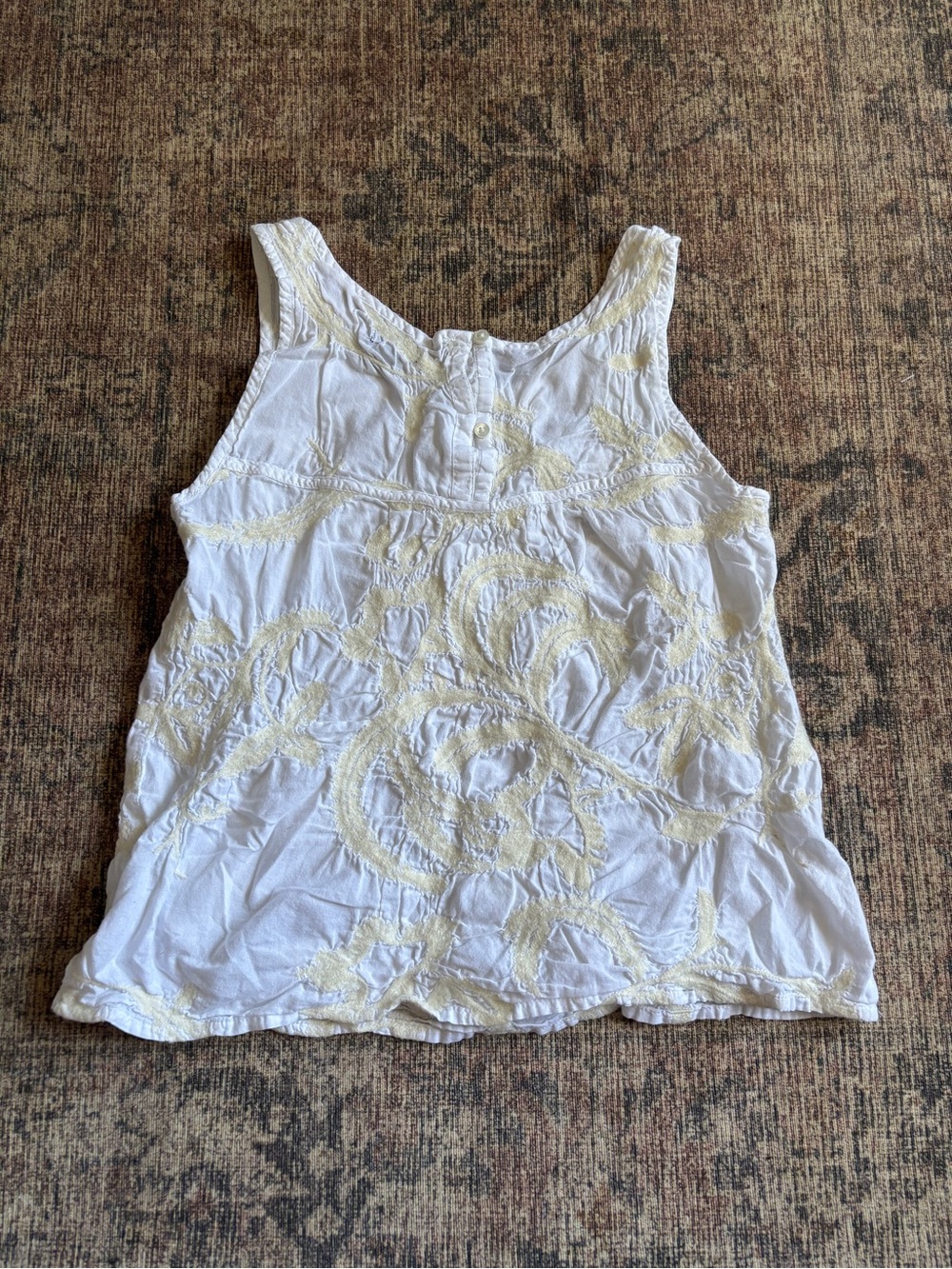Gap White Embroidered Sleeveless Blouse Top Size XS - Picture 4 of 9
